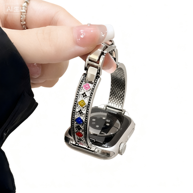 Colorful Four Leaf Flower iWatch Band