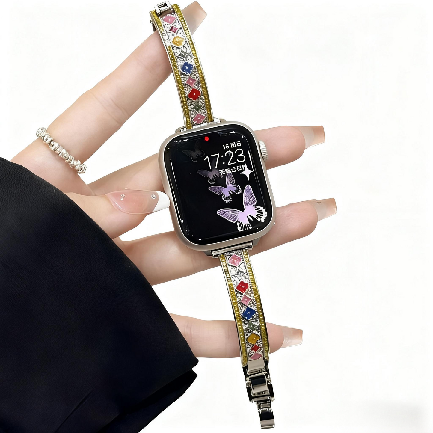 Colorful Four Leaf Flower iWatch Band