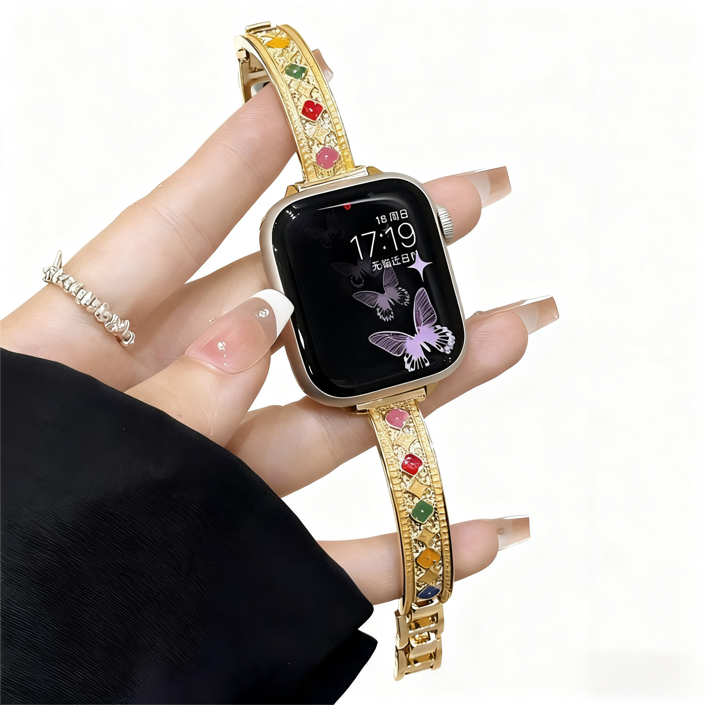 Colorful Four Leaf Flower iWatch Band