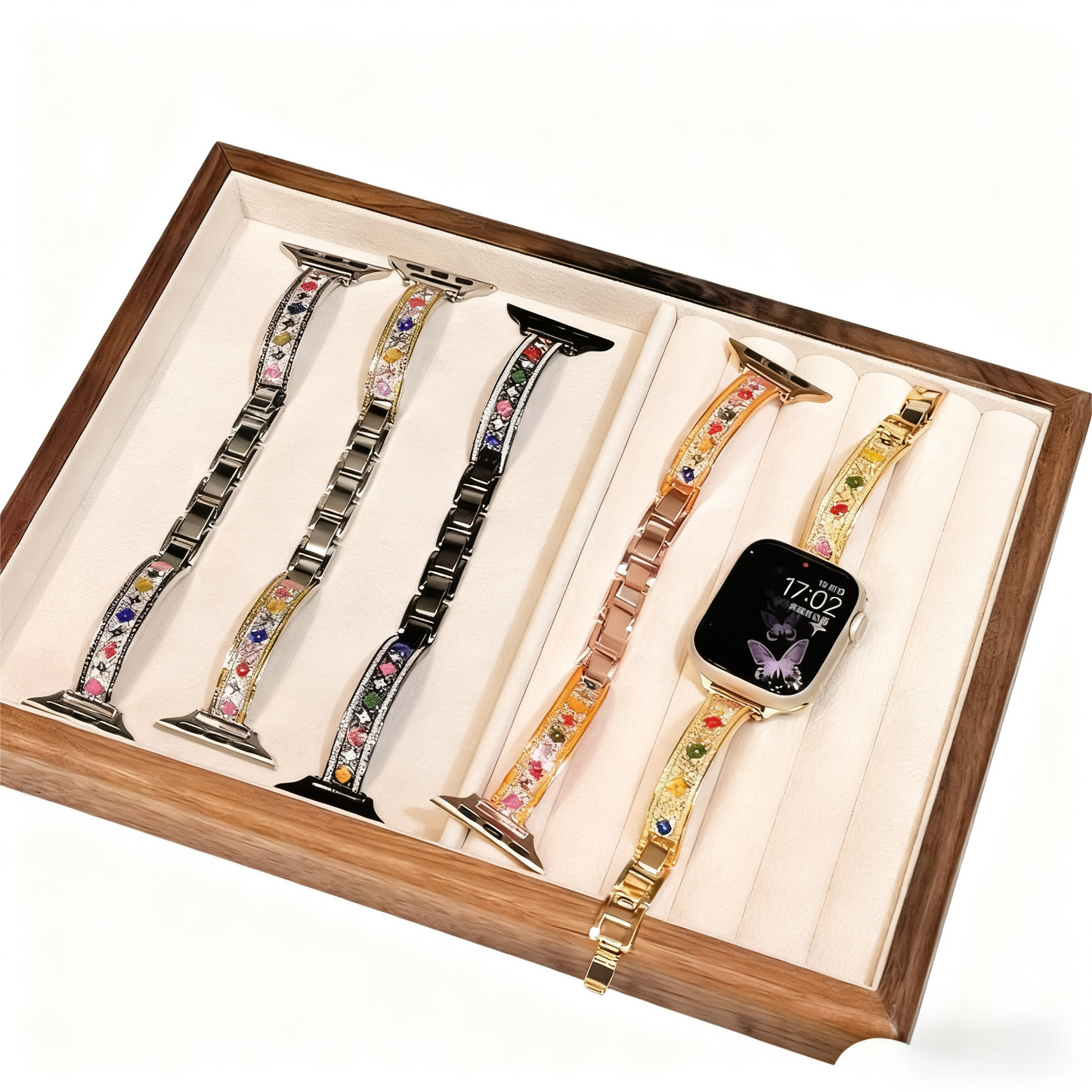 Colorful Four Leaf Flower iWatch Band