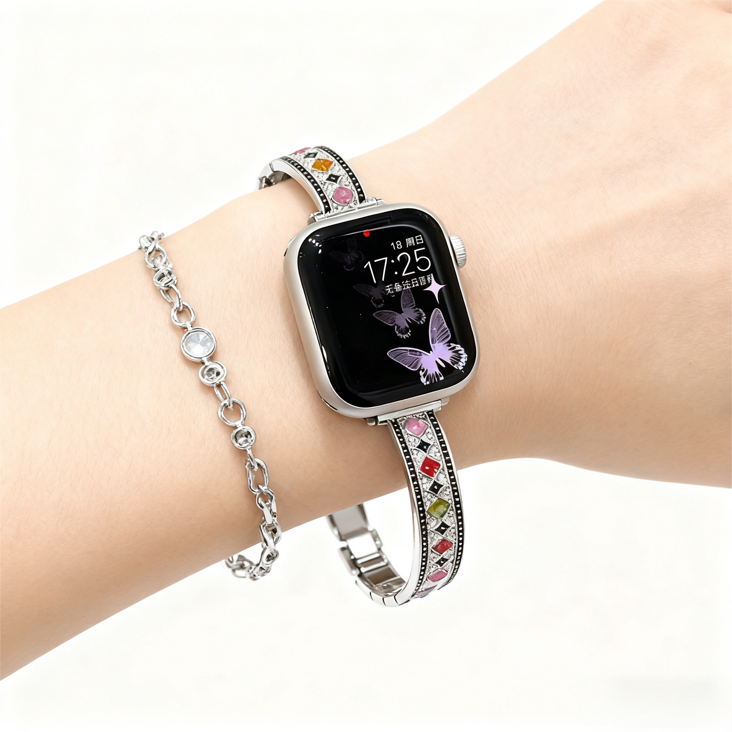 Colorful Four Leaf Flower iWatch Band