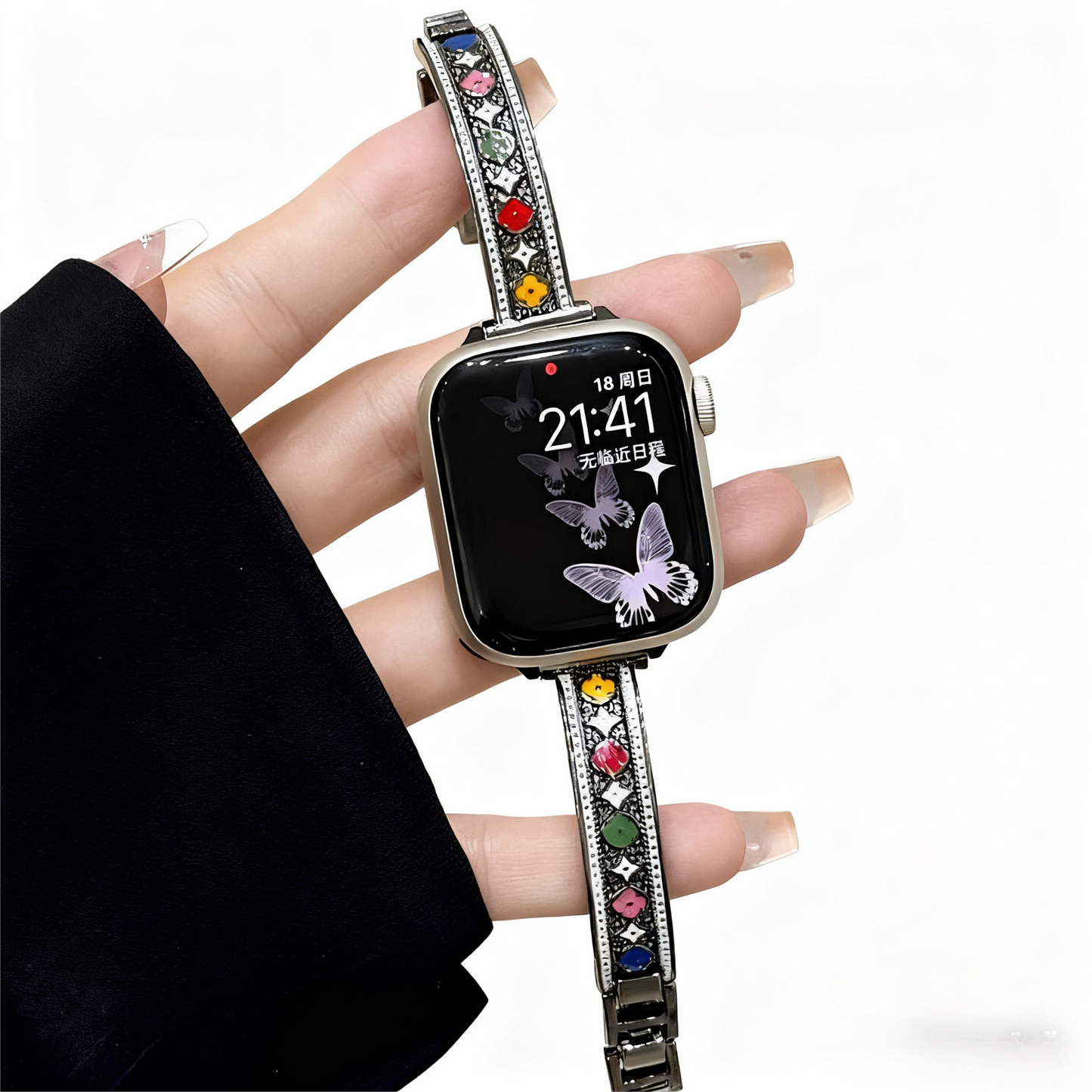 Colorful Four Leaf Flower iWatch Band