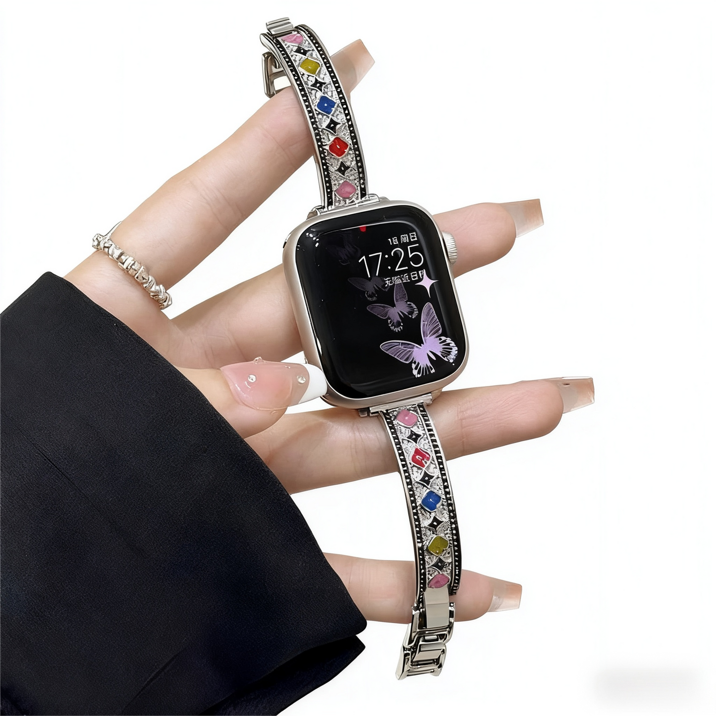 Colorful Four Leaf Flower iWatch Band